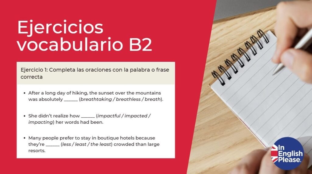 Ejercicios vocabulario B2