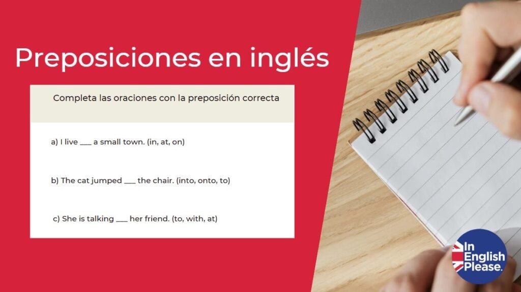 ejercicios preposiciones ingles